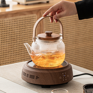 煮茶器电陶炉提梁壶玻璃煮茶壶功夫泡茶加厚烧水壶小型煮茶炉家用