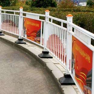 栅栏广告牌防撞围栏交通设施护栏围挡隔离市政道路镀锌栏带广告板