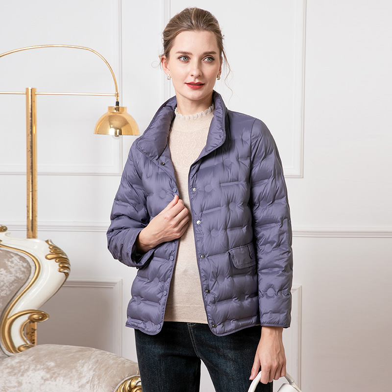 赏心岁月妈妈时尚轻薄羽绒服