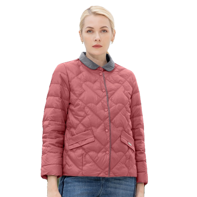 赏心岁月羽绒服娃娃领专柜同款