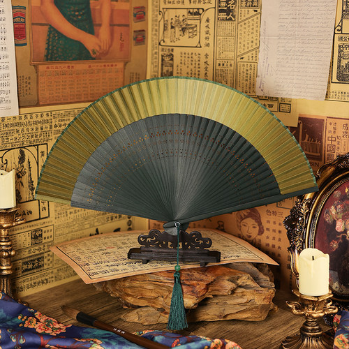 夏天扇子古风扇子折叠扇子古风折扇汉服扇新中式女扇舞蹈扇小扇子