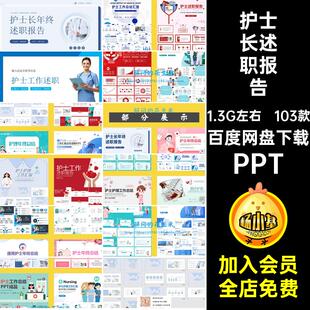 医院护理部总结ppt模板护士长工作汇报年度计划年终述职报告素材