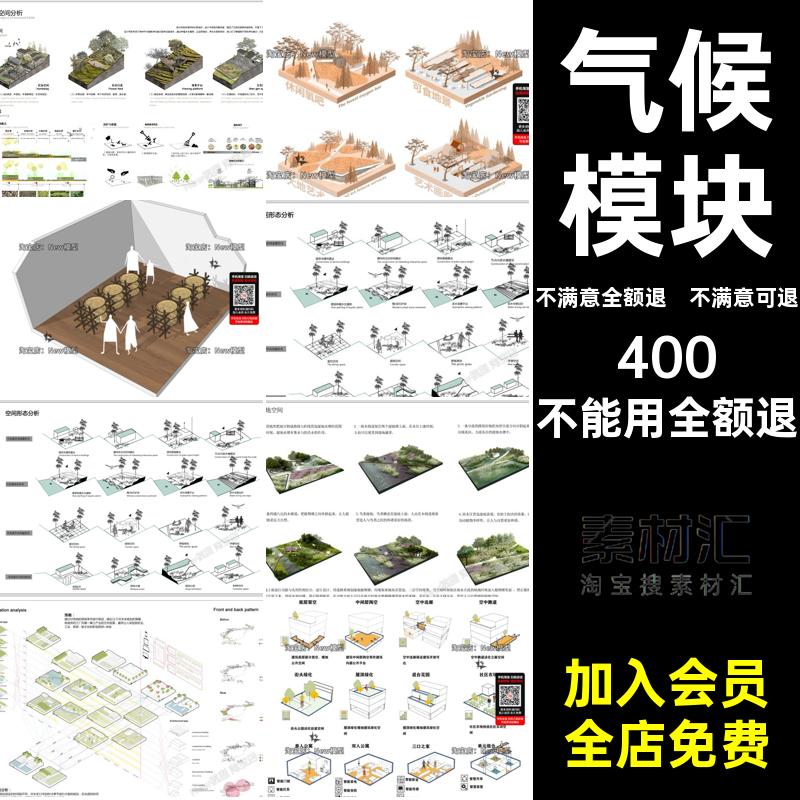 分析图景观psd空间场景湿地测图素材前期模块轴园林小建筑气候