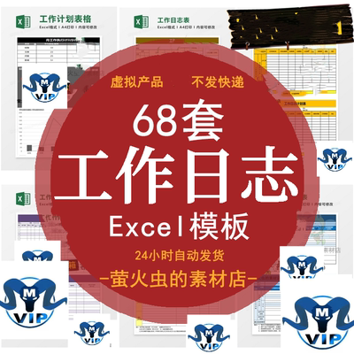 工作日志excel电子模板员工个人周工作总结安排计划记录表格EXCEL