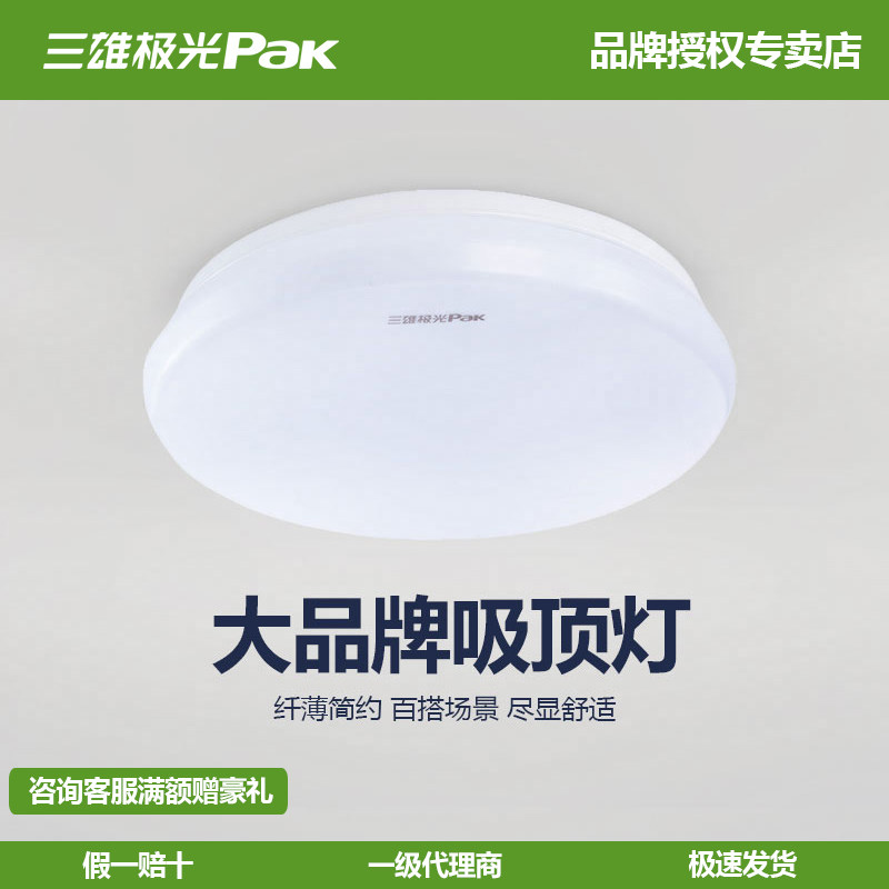 三雄极光LED阳台过道感应吸顶灯图片