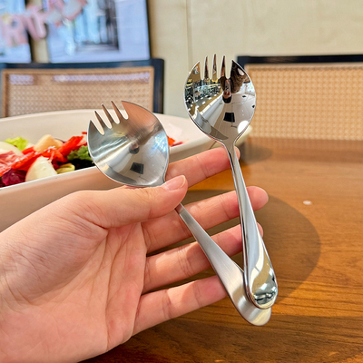 chockmen18/10不锈钢下午茶甜品叉勺牡蛎勺西瓜勺沙拉勺大头加厚