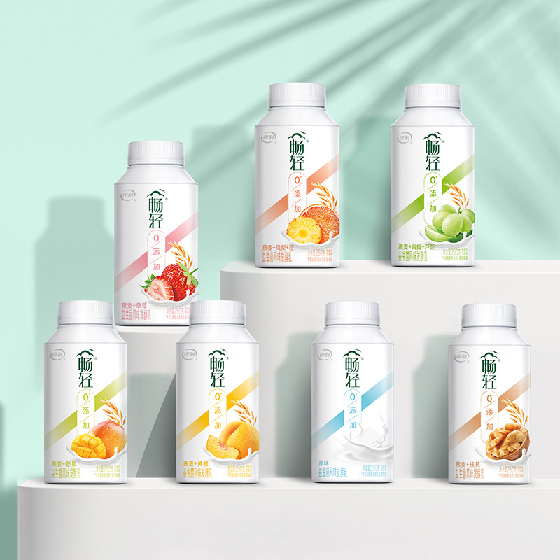 伊利畅轻风味发酵乳酸奶益生菌燕麦青提芦荟营养新鲜早餐奶