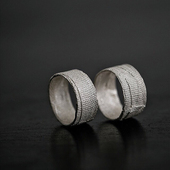 从不睡觉 做旧仿绷带戒指 暗黑小众日系DRTAJ风纯926银戒迷你窄款