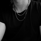 从不睡觉 弹簧扣混合链条纯银项链 经典 Werkstatt Munchen暗黑风格