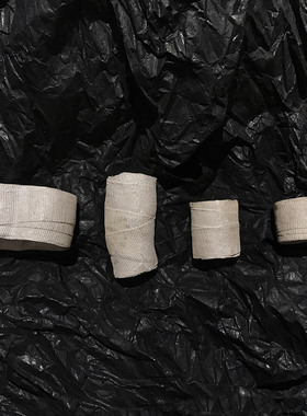 从不睡觉 暗黑先锋925银手工戒指DETAJ风格绷带戒指多款式 做旧白