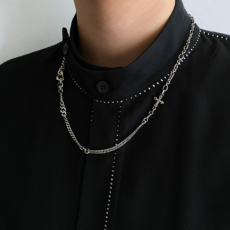 从不睡觉暗黑先锋风格925银项链