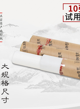 安徽汪同和宣纸宣纸八尺丈二丈六丈八特皮生宣半熟宣纸毛笔书法专用大规格国画专用纸毛笔书法参赛作品纸10张
