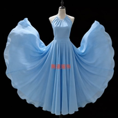 古典舞蹈服女飘逸720度大裙摆练功纱裙形体现代舞演出服定制