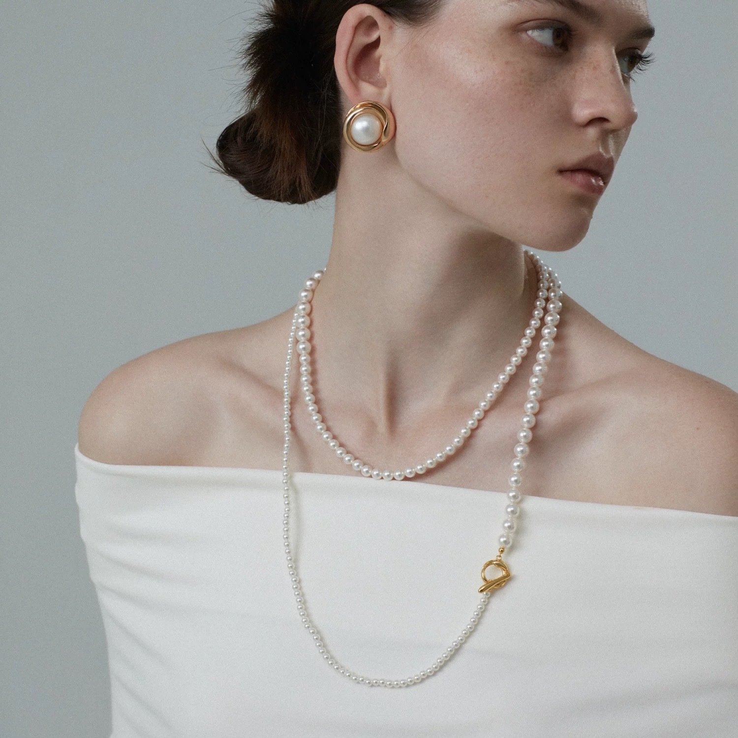 英国topwhit董洁多种戴法施家珍珠毛衣链小众轻奢气质项链女气质