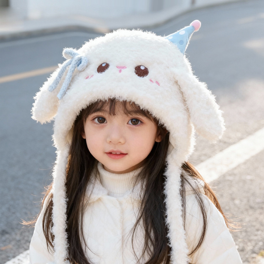 儿童帽子冬季卡通可爱女宝宝毛绒护耳帽保暖防寒双层厚女孩2-5岁,童装/婴儿装/亲子装,帽子,淘宝优惠券,粉丝福利购,淘宝优惠卷