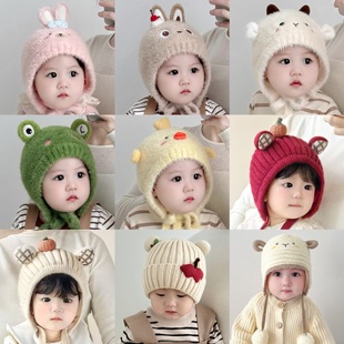 【2号】儿童帽子男女宝宝秋冬厚款保暖帽 过款时候截图