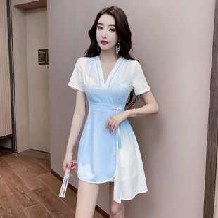 足浴沐足技师工作服女国风气质修身 性感采耳美容院美容师工作服女