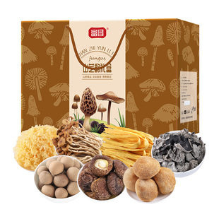 富昌干菌礼盒山芝韵桂圆干猴头菇香菇山珍干货组合春节节日送客户