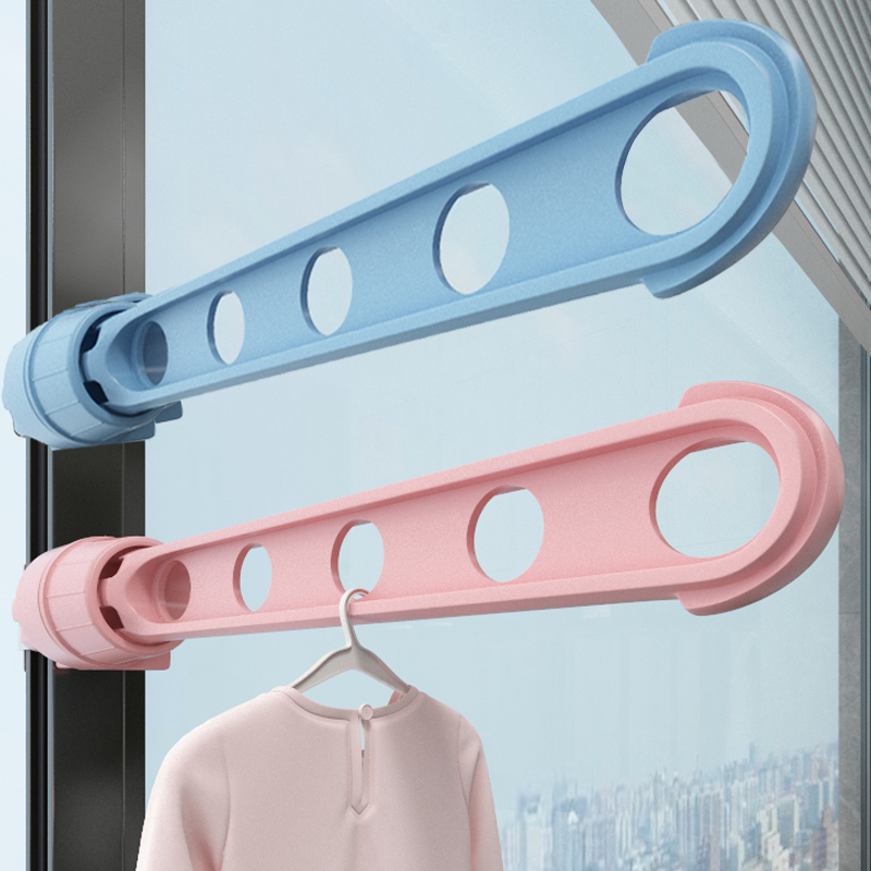 窗户卡扣式多功能晾衣衣架阳台飘