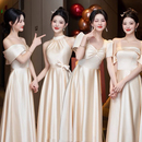 出租伴娘服租赁缎面服2025新款 礼服小众 森系姐妹团裙高级礼服韩式