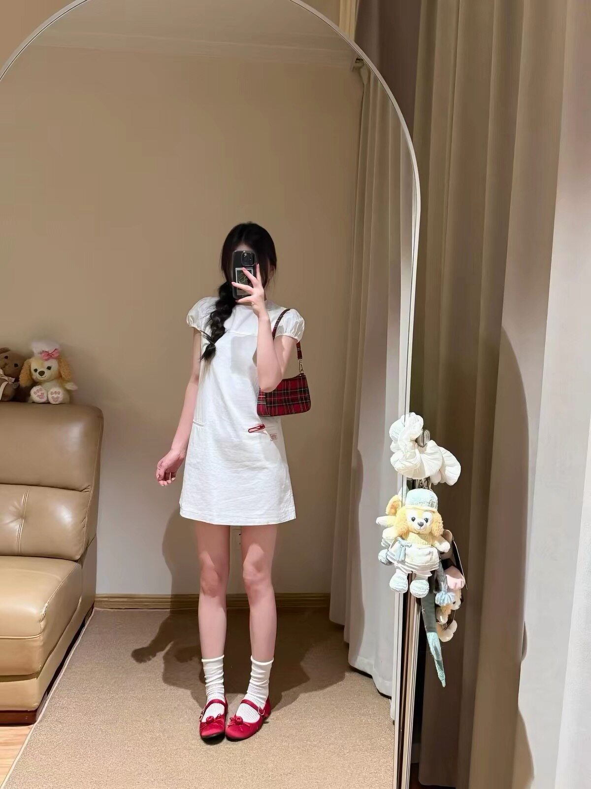 【欧阳娜娜同款】NANA'S FARM PARR胶囊系列 棉亚麻泡泡袖连衣裙