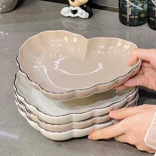 高级感陶瓷菜盘盘子家用乔迁之喜新居餐具碗碟碗盘碗筷组合套装