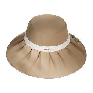 黑胶防晒帽2025新款遮脸遮阳帽大帽檐冷帽女防紫外线太阳帽渔夫帽