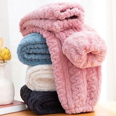 睡裤女长裤珊瑚绒加绒加厚