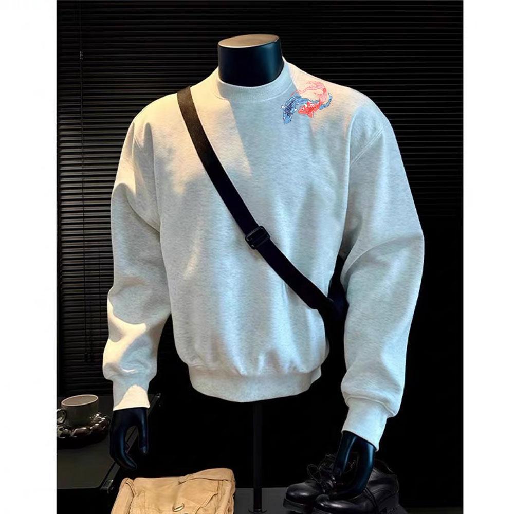 秋冬绒印花日常外贸尾货宽松型