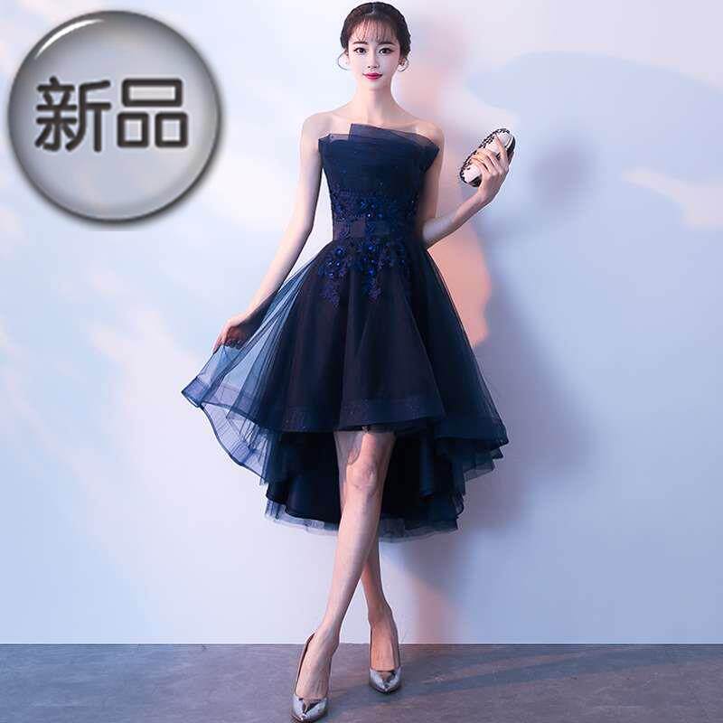 f宴会晚礼服女2020新款抹胸短款伴娘服气质主持人平时可穿小礼服|ruв категории Женская одежда, Cвадебные платья, платье/вечернее платье - от Buy2taobao.com для оказания профессиональной услуги покупки агента Taobao