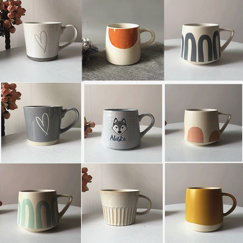 简约风少女日系微瑕疵马克杯带盖