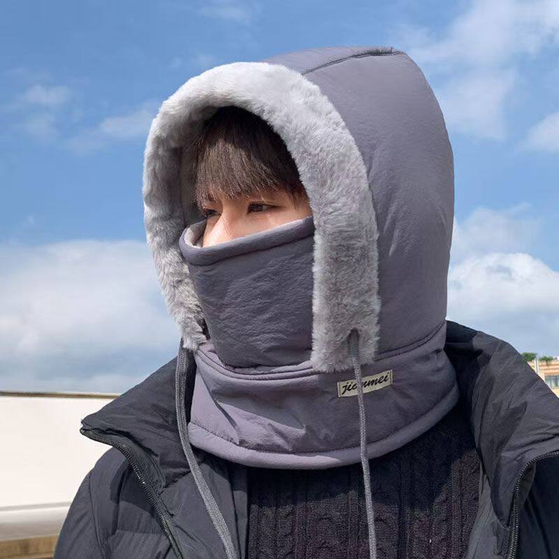 冬钓帽子冬季垂钓鱼专用防寒保暖头套户外骑车护脸加厚防风绒防寒