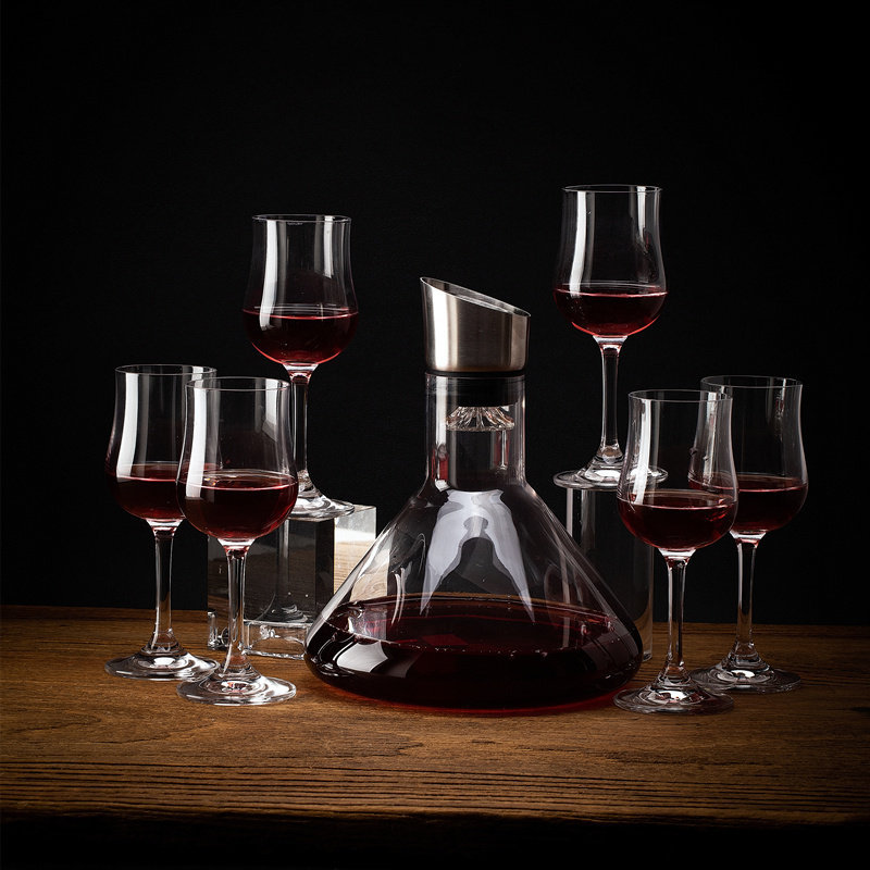 6只酒店餐饮水晶高脚杯