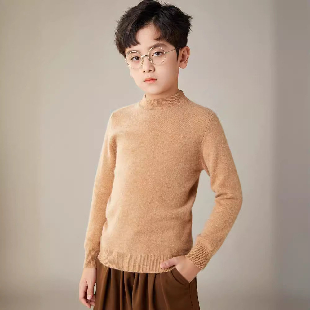 法国gentle motto儿童羊毛衫半高领男童秋冬保暖毛衣女童宝宝色