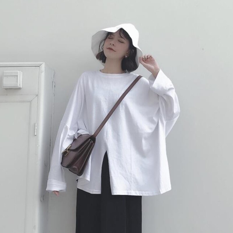 上衣复古酷女孩套装纯色宽松同款元素半身裙韩版圆领街拍新款早秋在类目 女装/女士精品, T恤中 - 来自Buy2taobao.com提供专业的淘宝代购服务