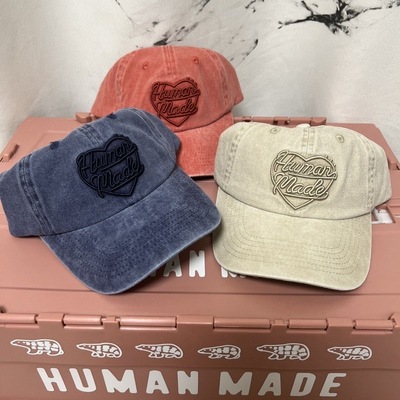 humanmade复古爱心棒球帽做旧