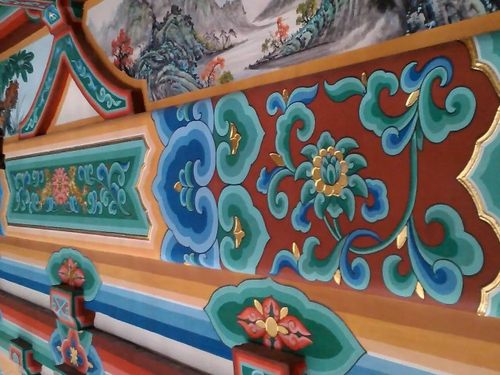 古建筑彩绘仿古彩绘壁画修缮佛像贴金彩绘上门亭子彩绘长廊彩绘