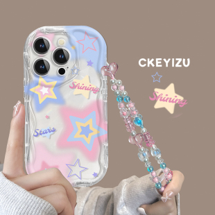 8p硅膠6s女xr 適用于蘋果12手機殼15防摔iPhone13promax奶油紋14plus透明12mini鏈條11pro全包se3簡約星星7