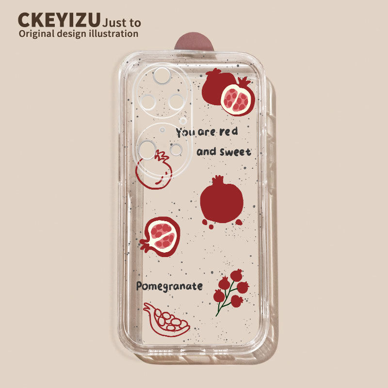 卡通创意石榴适用华为p30pro手机壳防摔全包p30软硅胶p20pro高级感女新款超薄HUAWEI透明p20个性创意小众pro