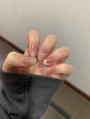 温柔天花板～高品质纯手工香槟金法式 猫眼穿戴甲渐变显白成品美甲