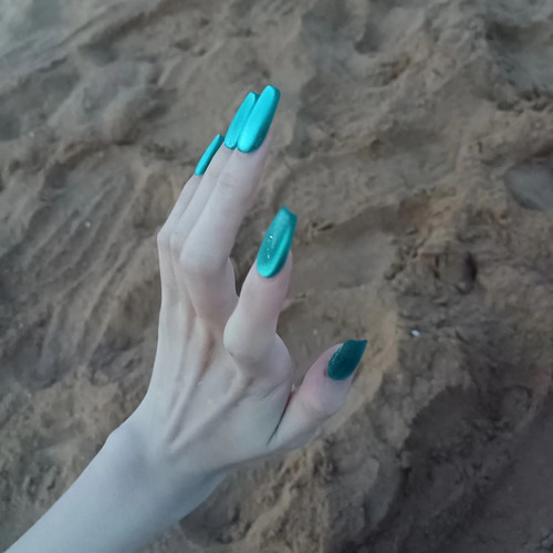 手工穿戴甲绝美墨尔本猫眼美甲贴片爆闪高级感玻璃珠指甲显白防水