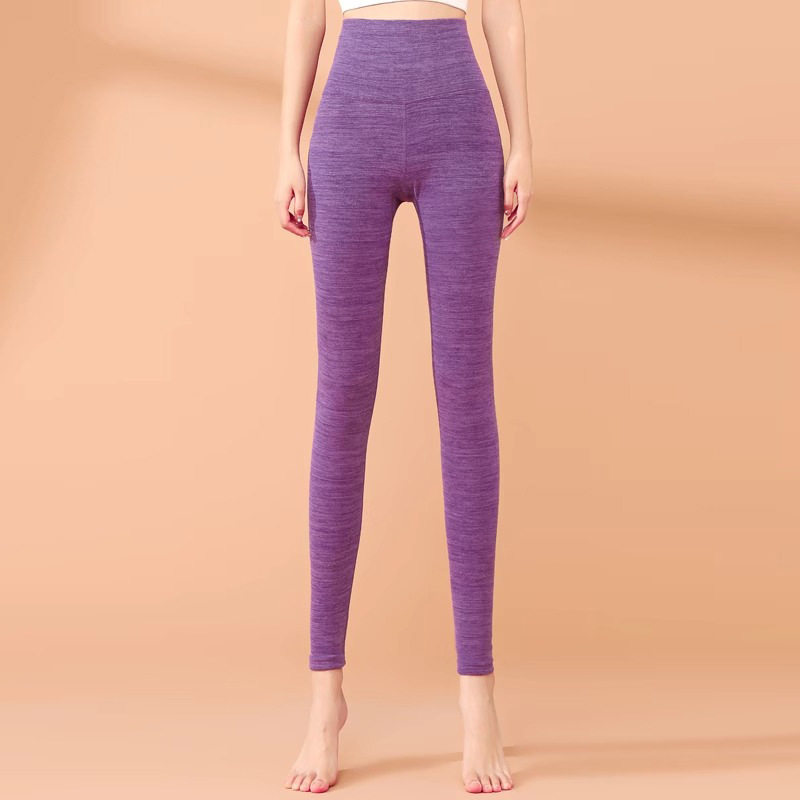 稻草人德绒高腰秋裤女秋冬打底衬裤弹力修身阳离子保暖裤护腰提臀