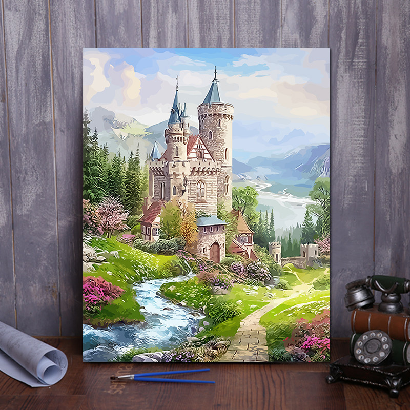填色装饰画 风景0028花卉动漫人物手绘定制diy数字油画 客厅风景在类目 家居饰品, 装饰画, DIY/数字油画中 - 来自Buy2taobao.com提供专业的淘宝代购服务
