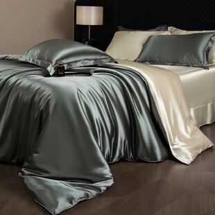 Silk Bed Sheets Set Luxury Bedding Set with Duvet Cover Fitt