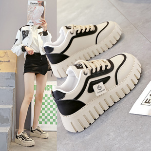 鞋子女款2025春季新款厚底百搭板鞋轻便软底防水防滑跑步运动女鞋