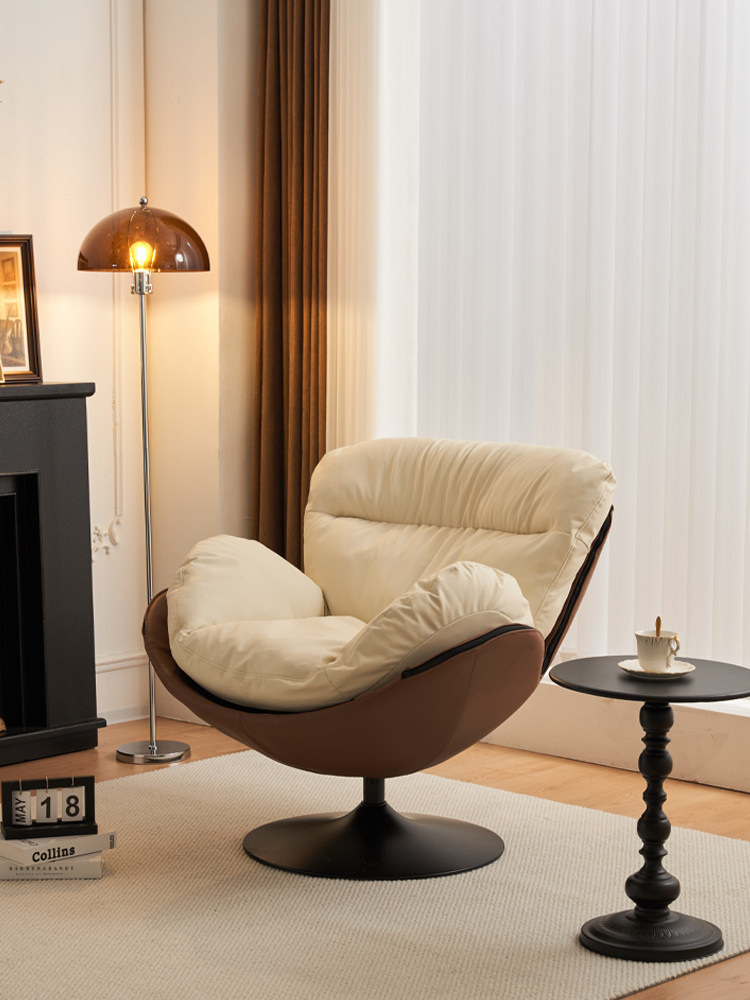 设计师时尚旋转单人沙发椅小户型蛋壳椅阳台客厅家用电脑懒人转椅