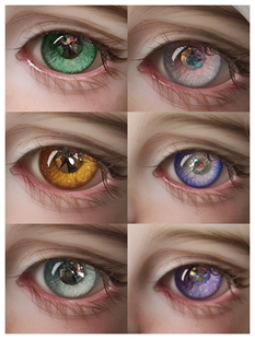 【花花眼】钻眼bjd眼珠四分六分三分 尺寸定制 一朵小红花 两对包