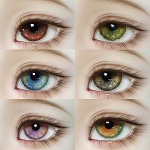 【云朵朵】青黛系列 bjd眼珠真人风手刻眼纹 包邮工期约60天