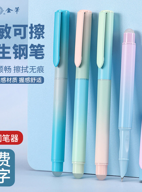 永生3618热敏可擦学生钢笔小学生专用三年级热可擦墨蓝蓝黑墨囊可替换儿童练字可替换3.4mm墨囊免费刻字