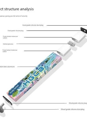 HGCB汉宫草本果味吸棒嘴替清新口气嘴果味草本萃取配方温和不刺激